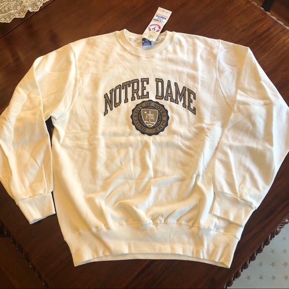 yellow notre dame sweatshirt